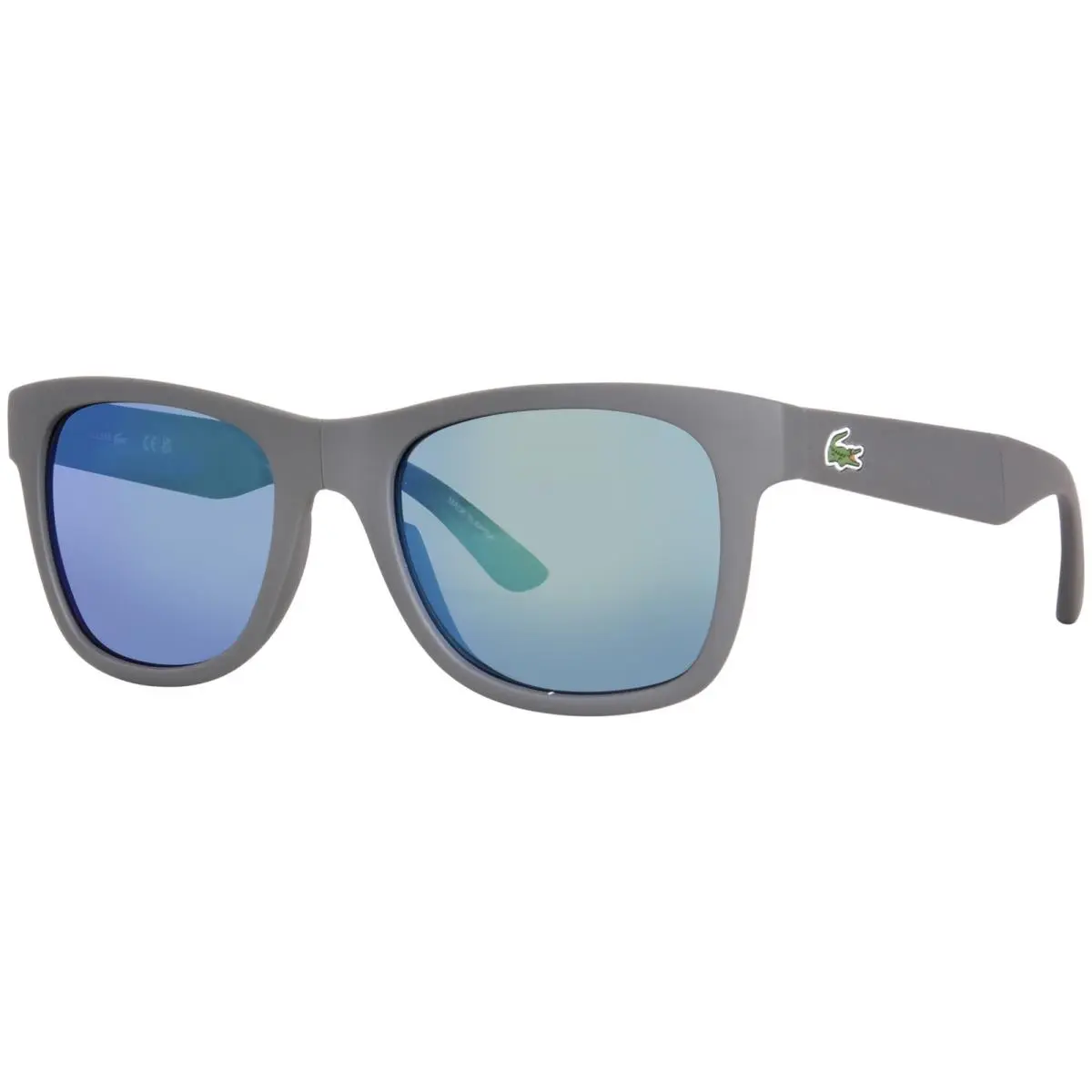 Lacoste Men`s L778S 035 Folding Sunglasses Men`s Matte Grey/green Mirror 52mm