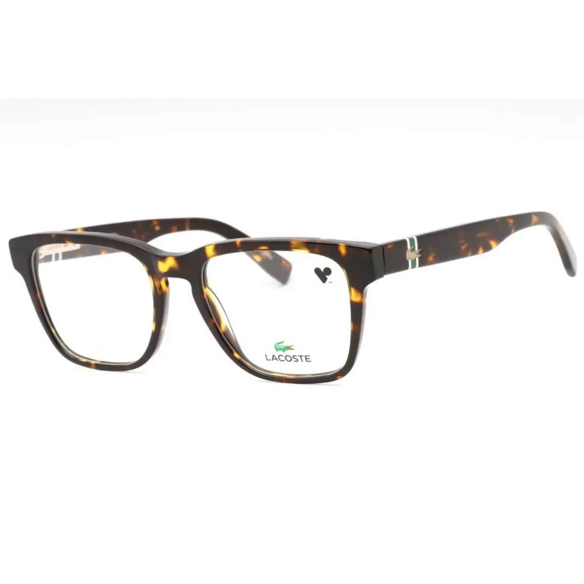 Lacoste Women`s Eyeglasses Square Dark Havana Acetate Full Rim Frame L2932 230