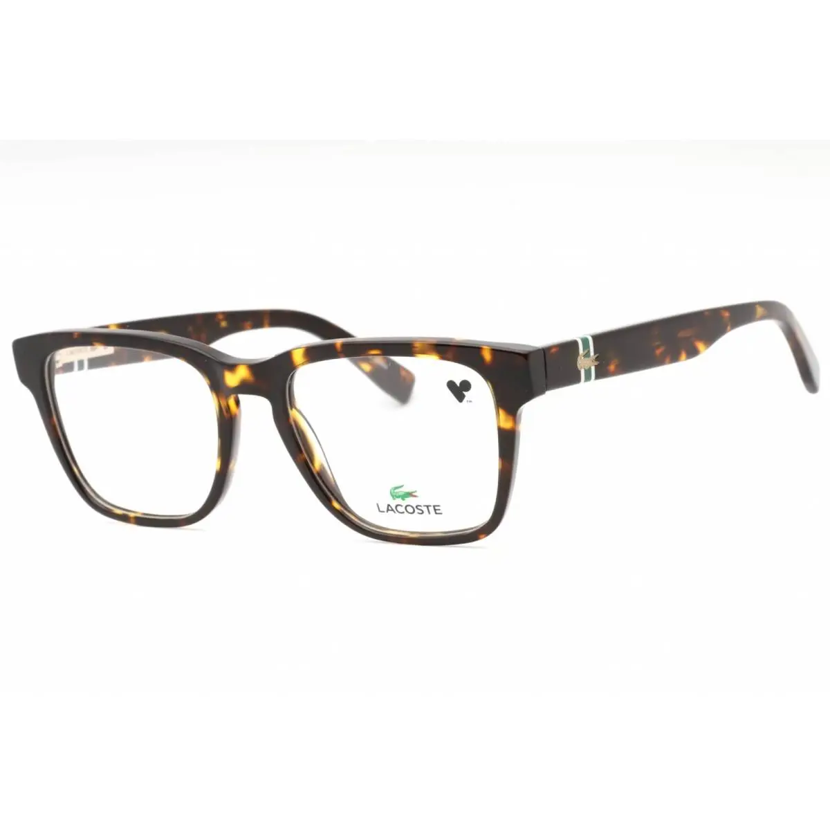 Lacoste Men`s Eyeglasses Dark Havana Plastic Square Full Rim Frame L2932 230