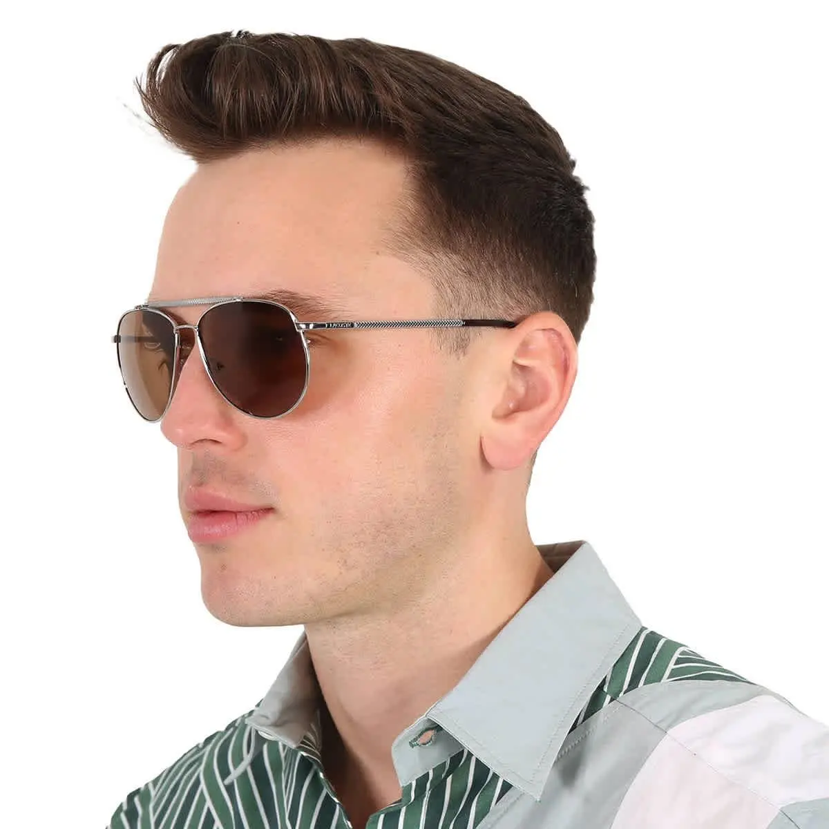 Lacoste Brown Pilot Unisex Sunglasses L177S 033 57 L177S 033 57
