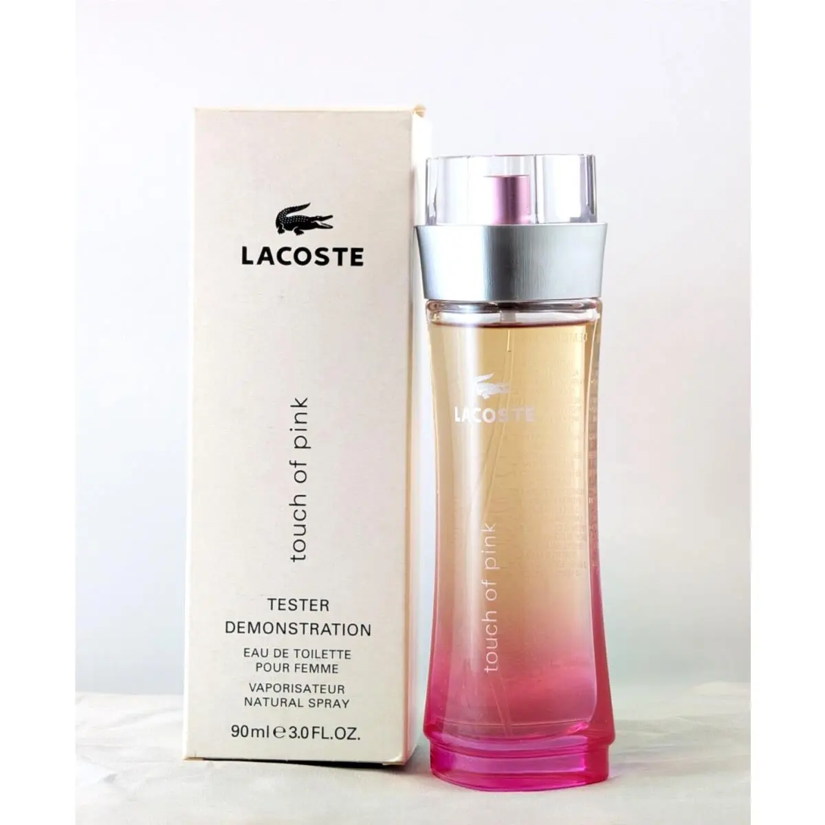 Lacoste Touch OF Pink 3.0 O.Z/90 ML Edt Spray IN Tester Box