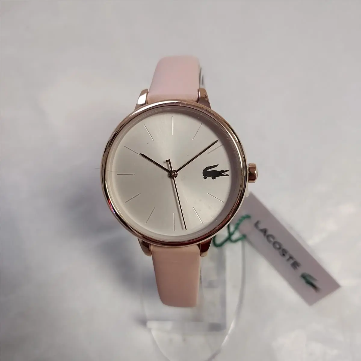 Lacoste Ladies 2001101 Watch Rose Gold with Pink Leather Strap