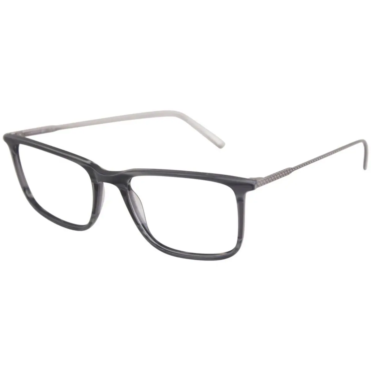 Lacoste L2827 466 52mm Striped Grey Black Unisex Eyeglasses Ophthalmic Rx Frame - Gray, Frame: Gray