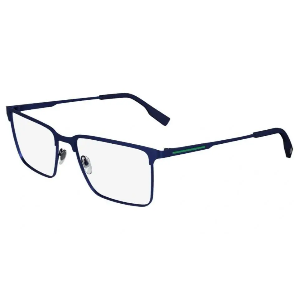 Lacoste L2296 424 Matte Blue Rectangle Men’s Eyeglasses 55-17-145mm