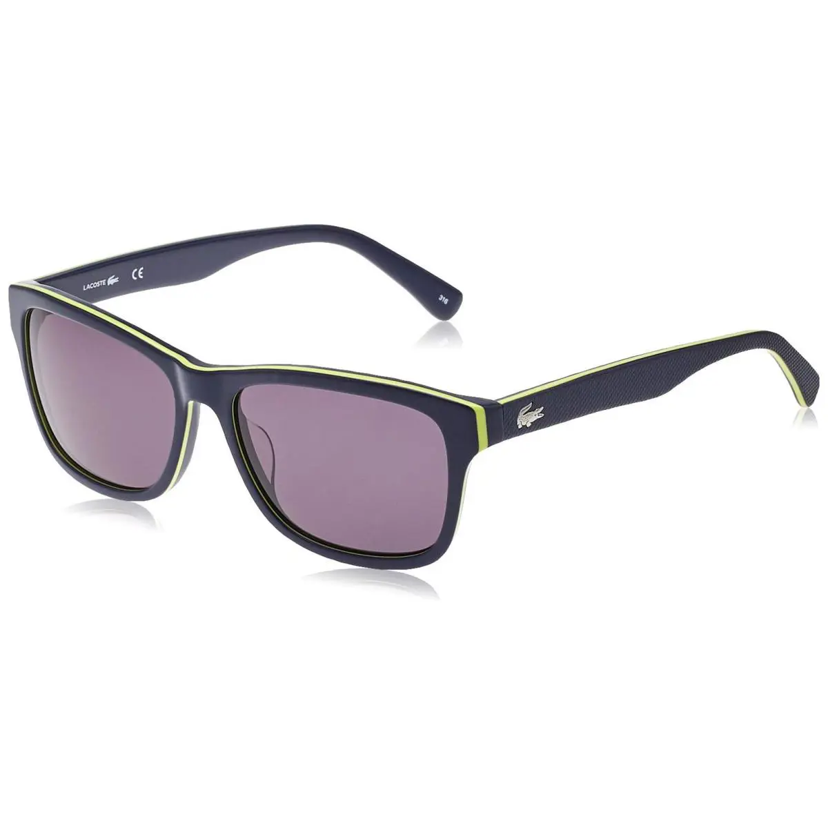 L683S-414 Mens Lacoste Rectangle Sunglasses - Frame: Blue, Lens: Gray