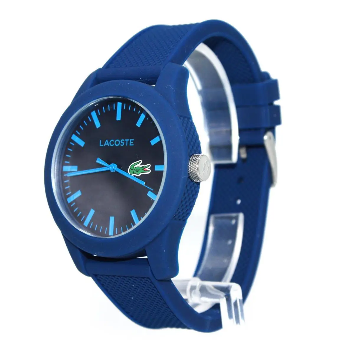 Lacoste 2010765 12.12 Blue Dial Blue Silicone Strap Mens Watch