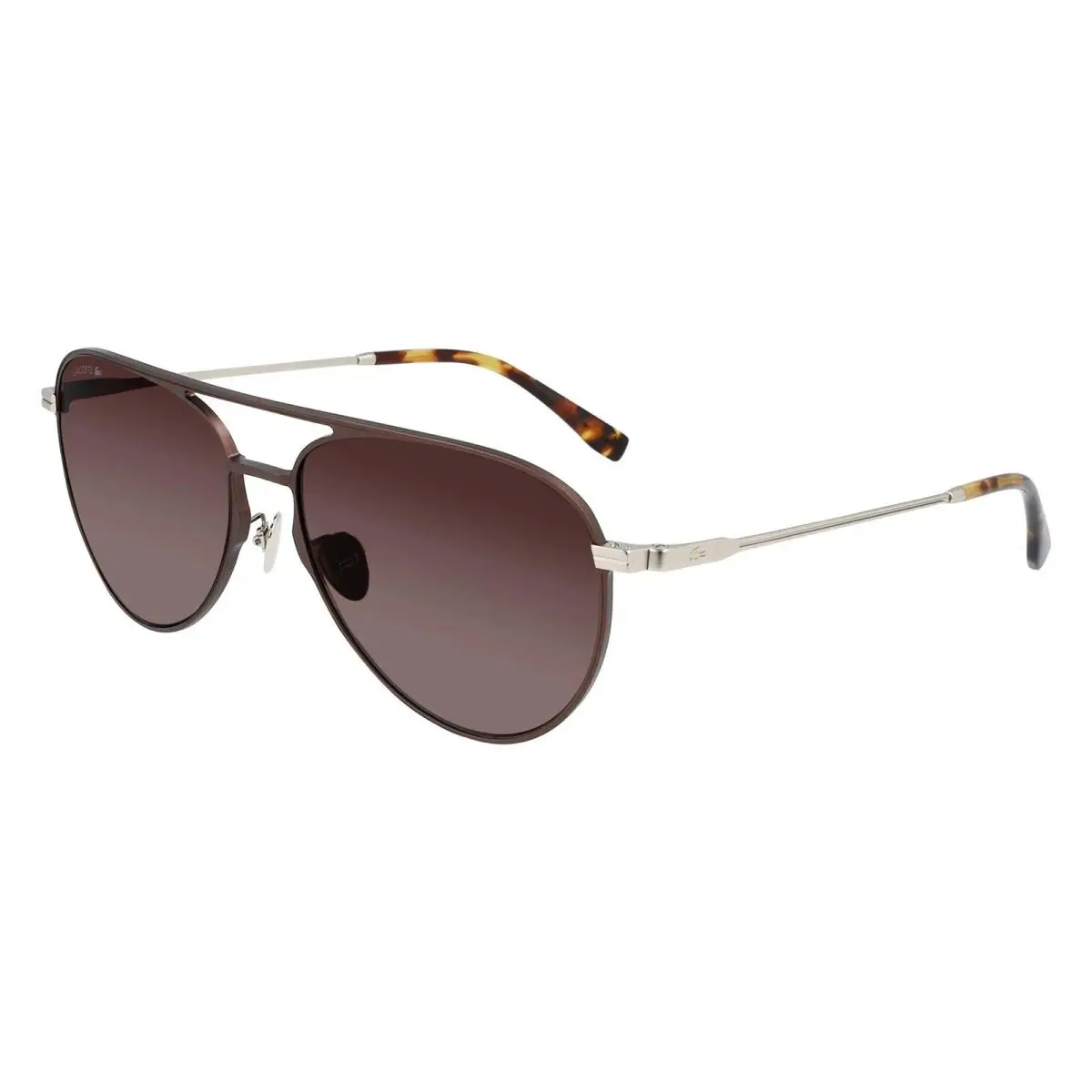 L243SE 210 Brown Aviator Sunglasses with Brown Lenses 58/16/145 by Lacoste