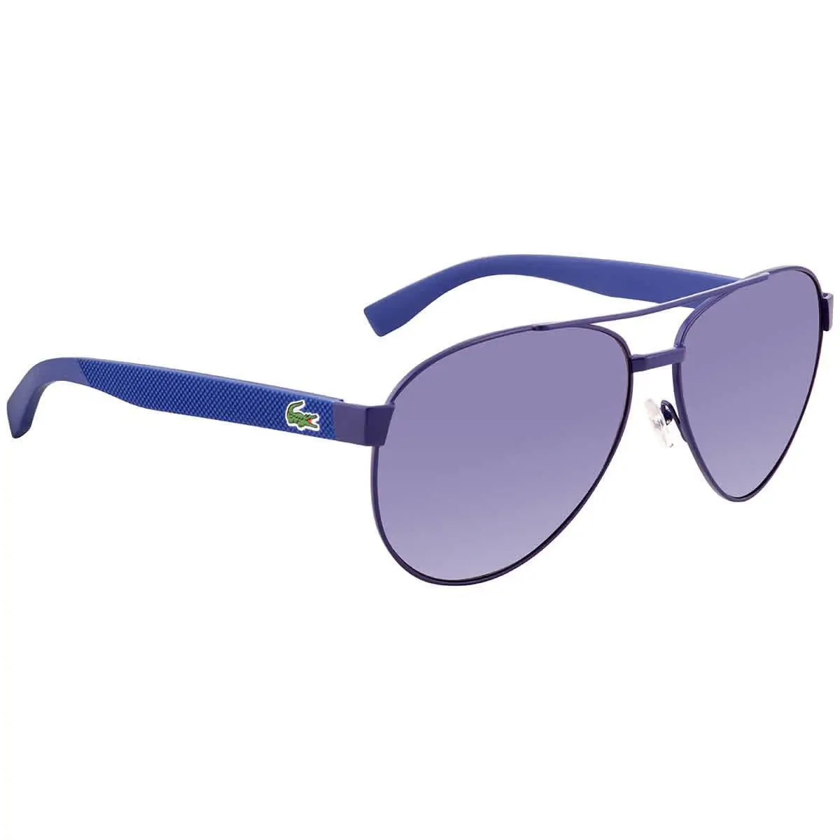 Lacoste Purple Pilot Unisex Sunglasses L185S 424 60 L185S 424 60 - Blue, Frame: Blue, Lens: Blue