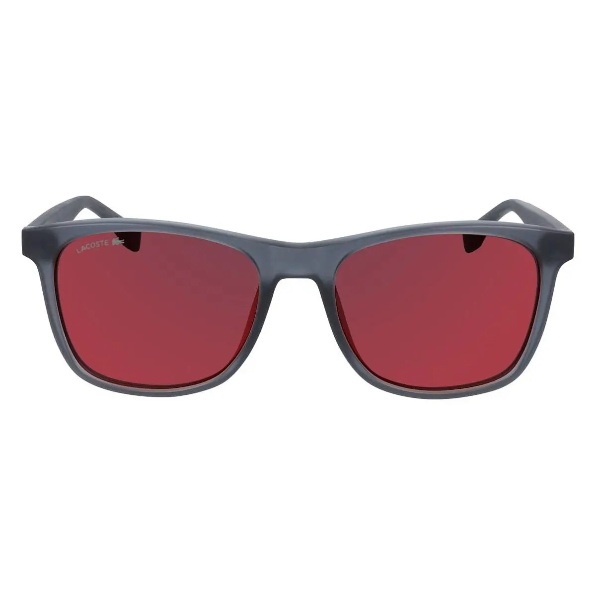 Lacoste L860SE Sunglasses Men Gray Matte Rectangle 56mm