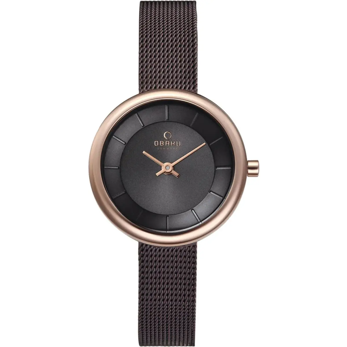 Women`s Watch Classic Black Plated Stainless Steel Bracelet V146LXVNMN by Obaku