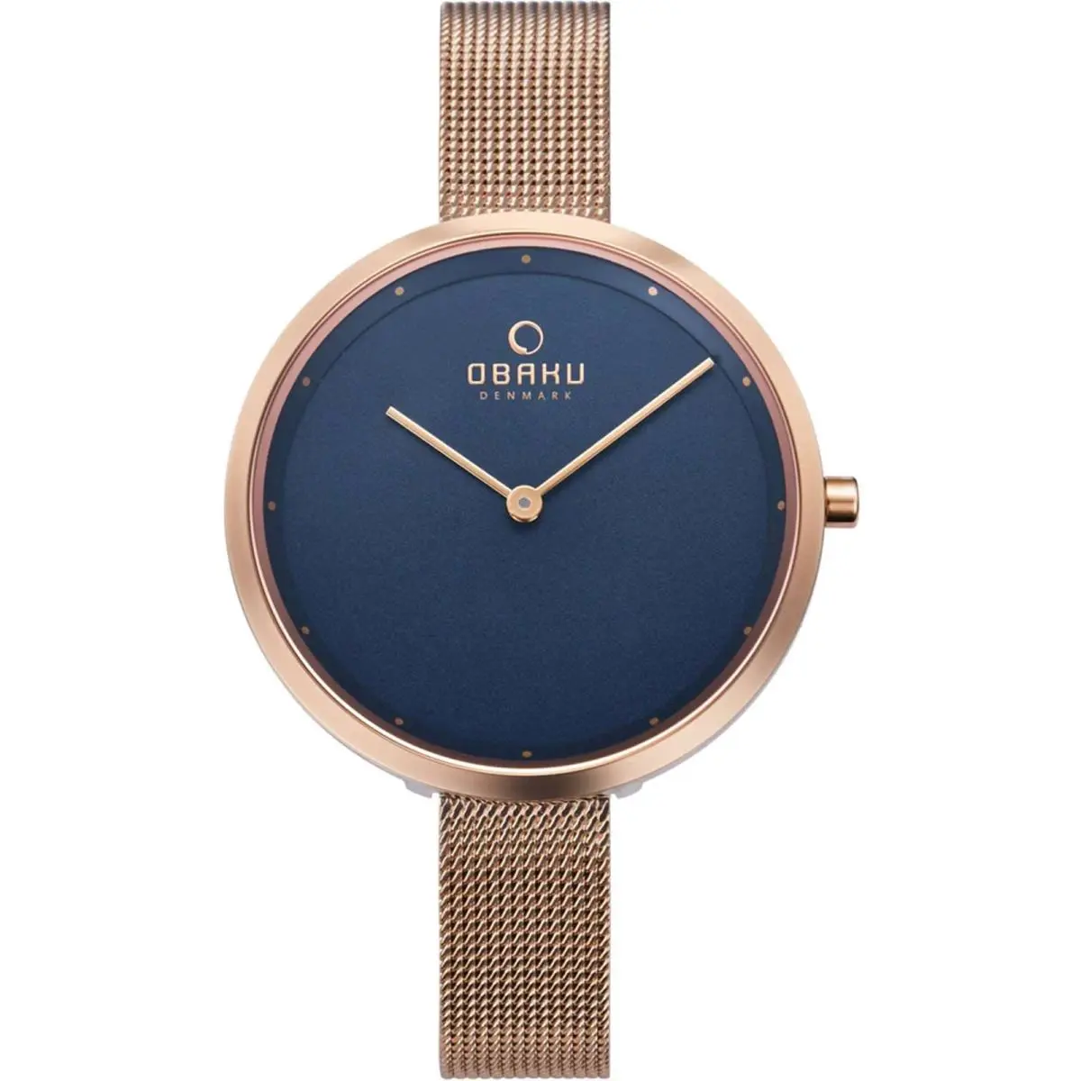 Obaku Women`s Watch Classic Quartz Blue Dial Stainless Steel Bracelet V227LXVLMV