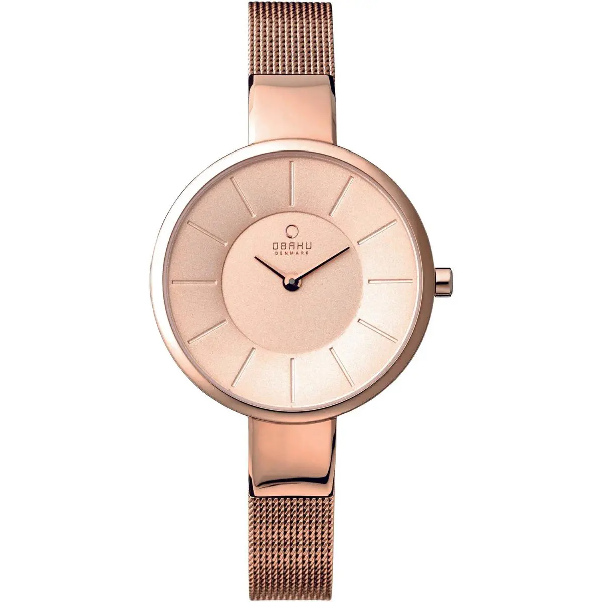 Women`s Denmark Rose Gold Dial Watch - V149LXVVMV by Obaku