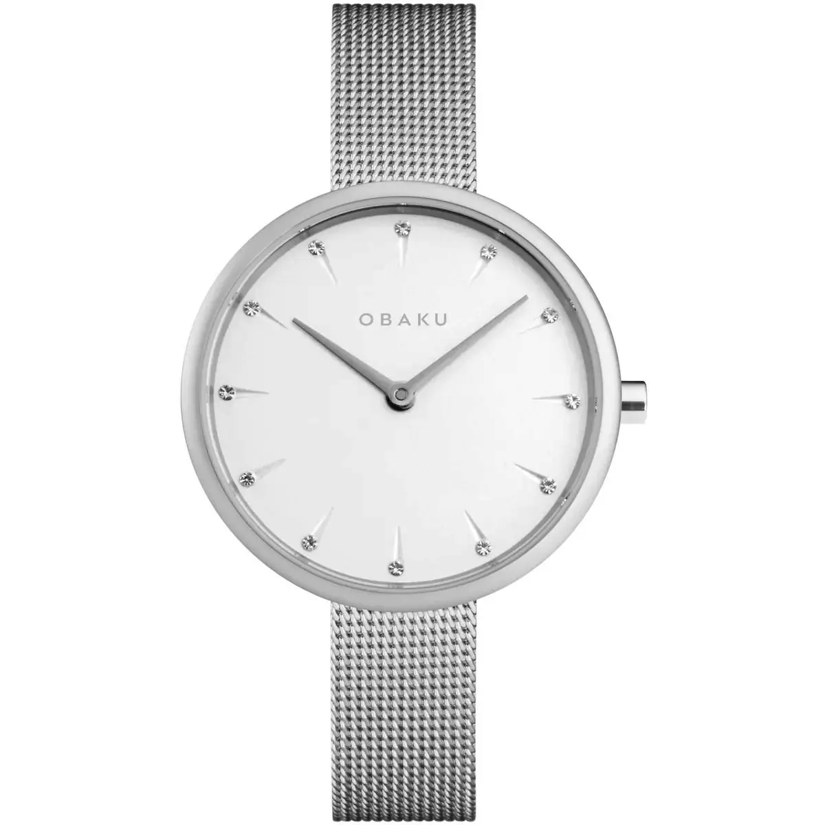 Women`s Notat White Dial Watch - V233LXCIMC by Obaku