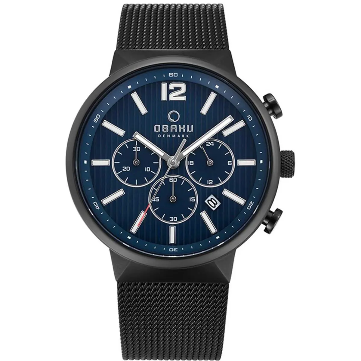 Obaku Men`s Classic Blue Dial Watch - V180GCBLMB
