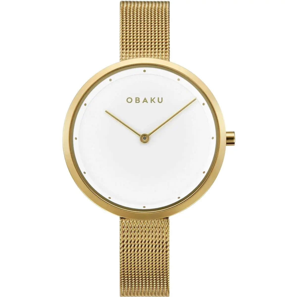 Women`s Classic White Dial Watch - V227LXGIMG by Obaku