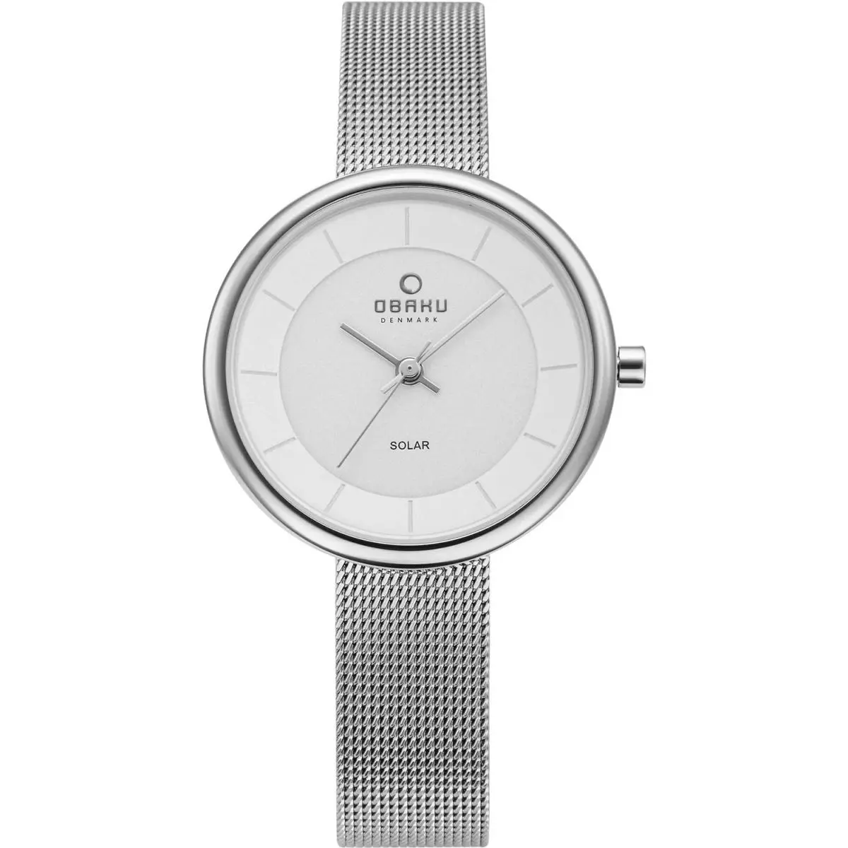 Obaku Women`s Lys White Dial Watch - V206LRCWMC