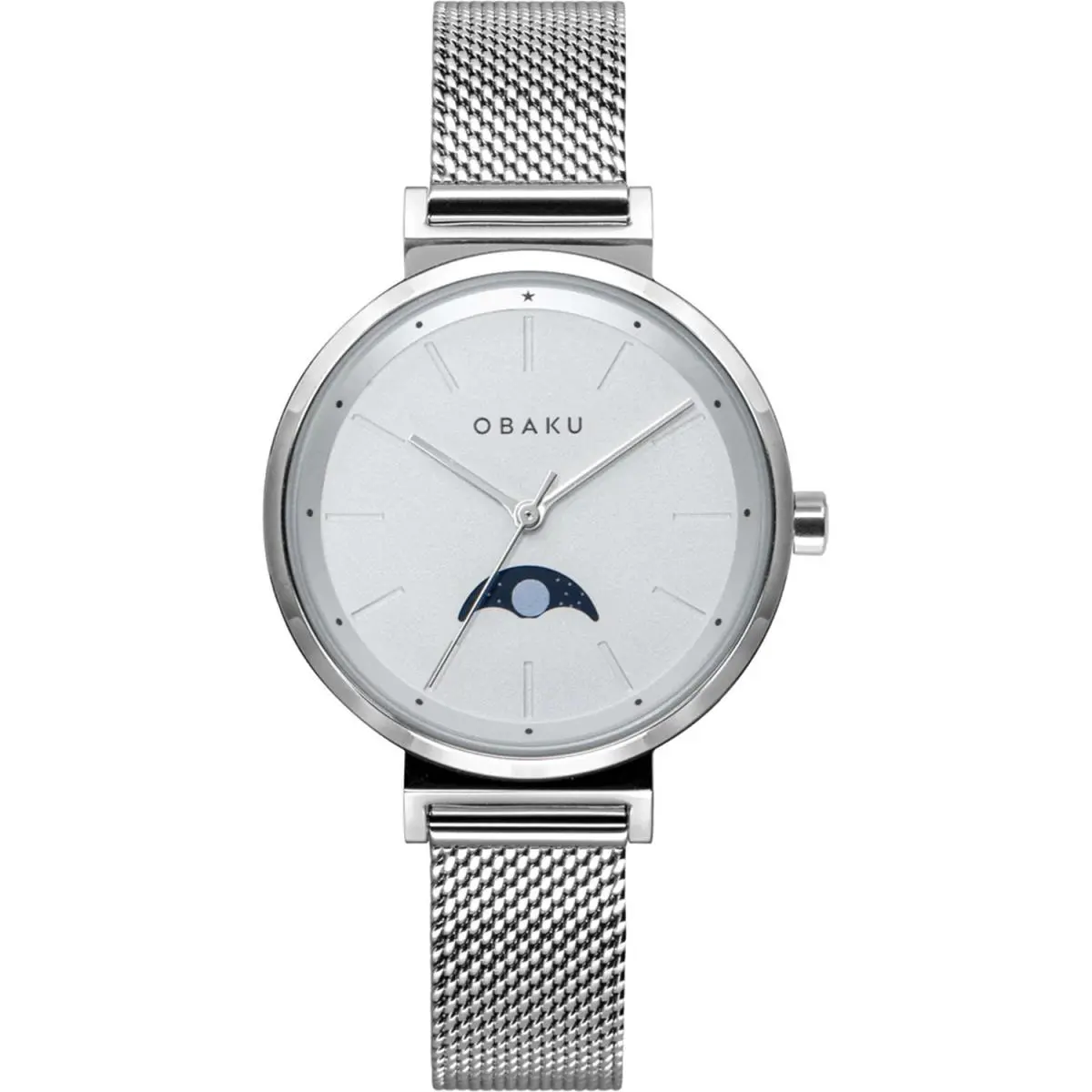 Women`s Maane Silver Dial Watch - V243LMCIMC by Obaku