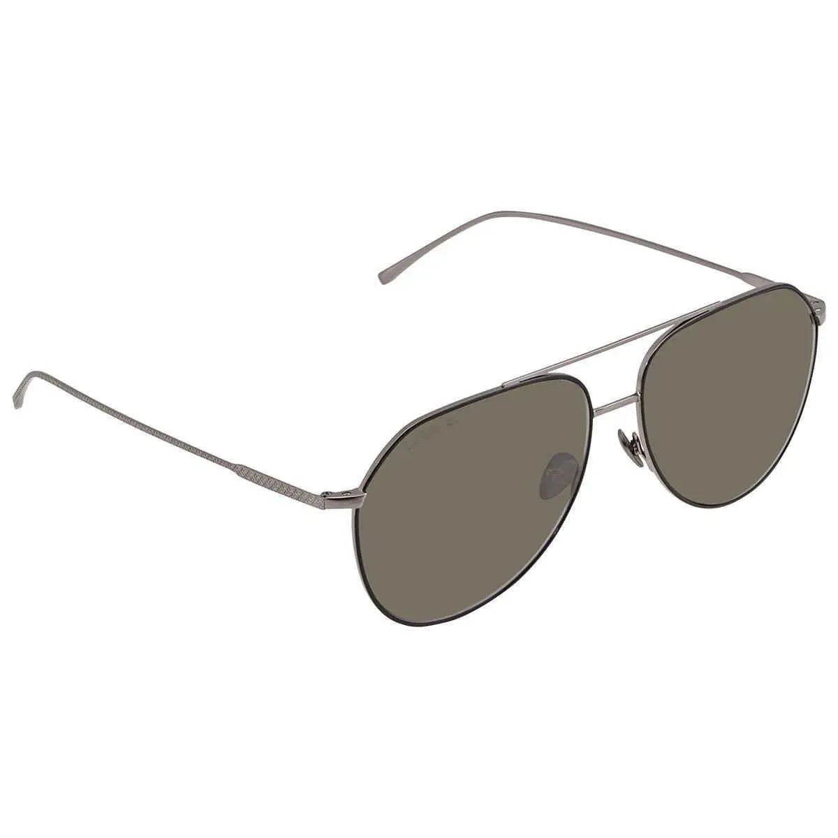 Lacoste Pilot Men`s Sunglasses L209S 033 Silver/black - Frame: Metal, Lens: Silver/black
