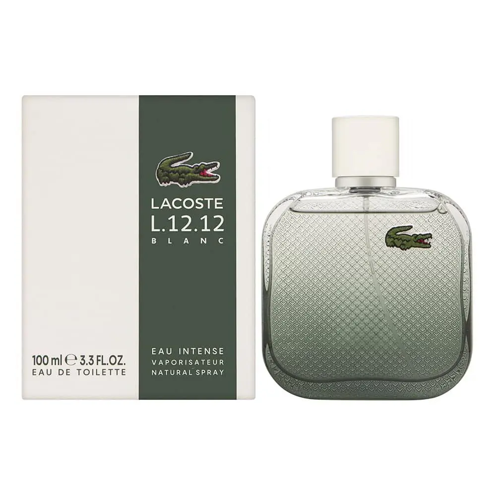 Lacoste L.12.12 Blanc by Lancome For Men 3.3 oz Eau de Toilette Intense Spray