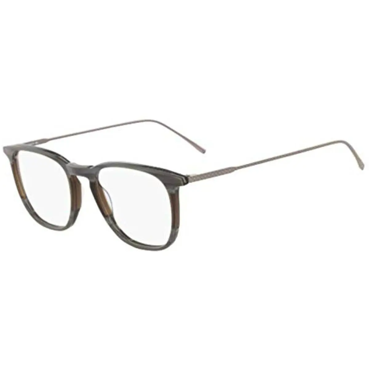 Lacoste L2828 210 Grey Brown Striped Eyeglasses 50mm with Lacoste Case