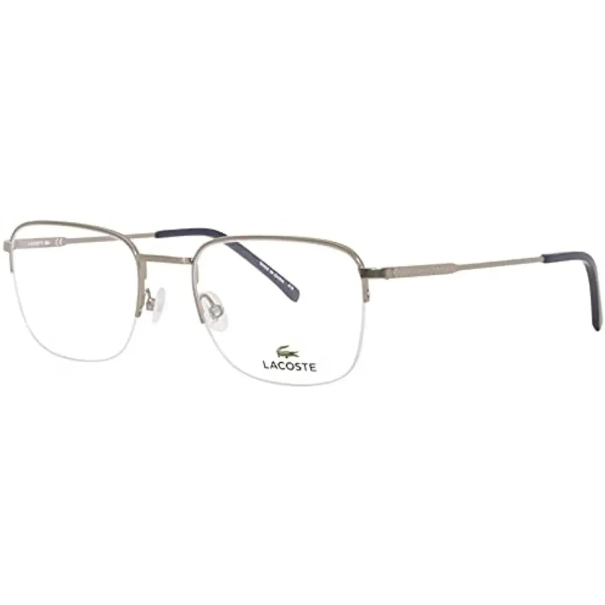 L 2254 035 Matte Light Ruthenium Blue Eyeglasses 55/20/145 by Lacoste