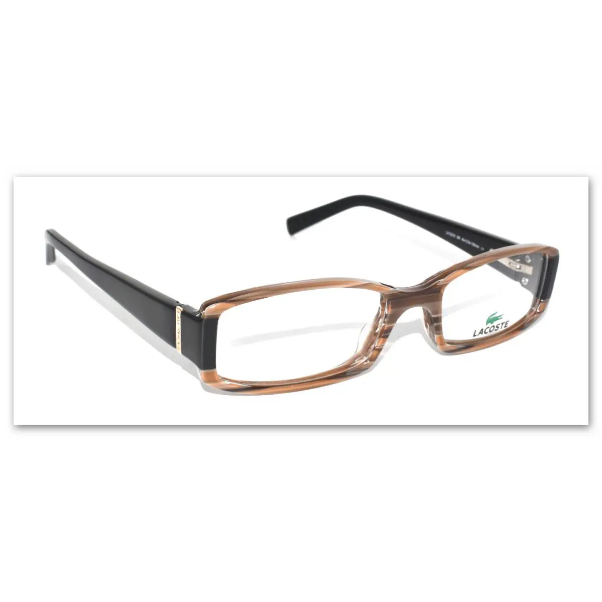 LA12219 BR Brown Black Women Eyeglasses 49mm 18 135 by Lacoste