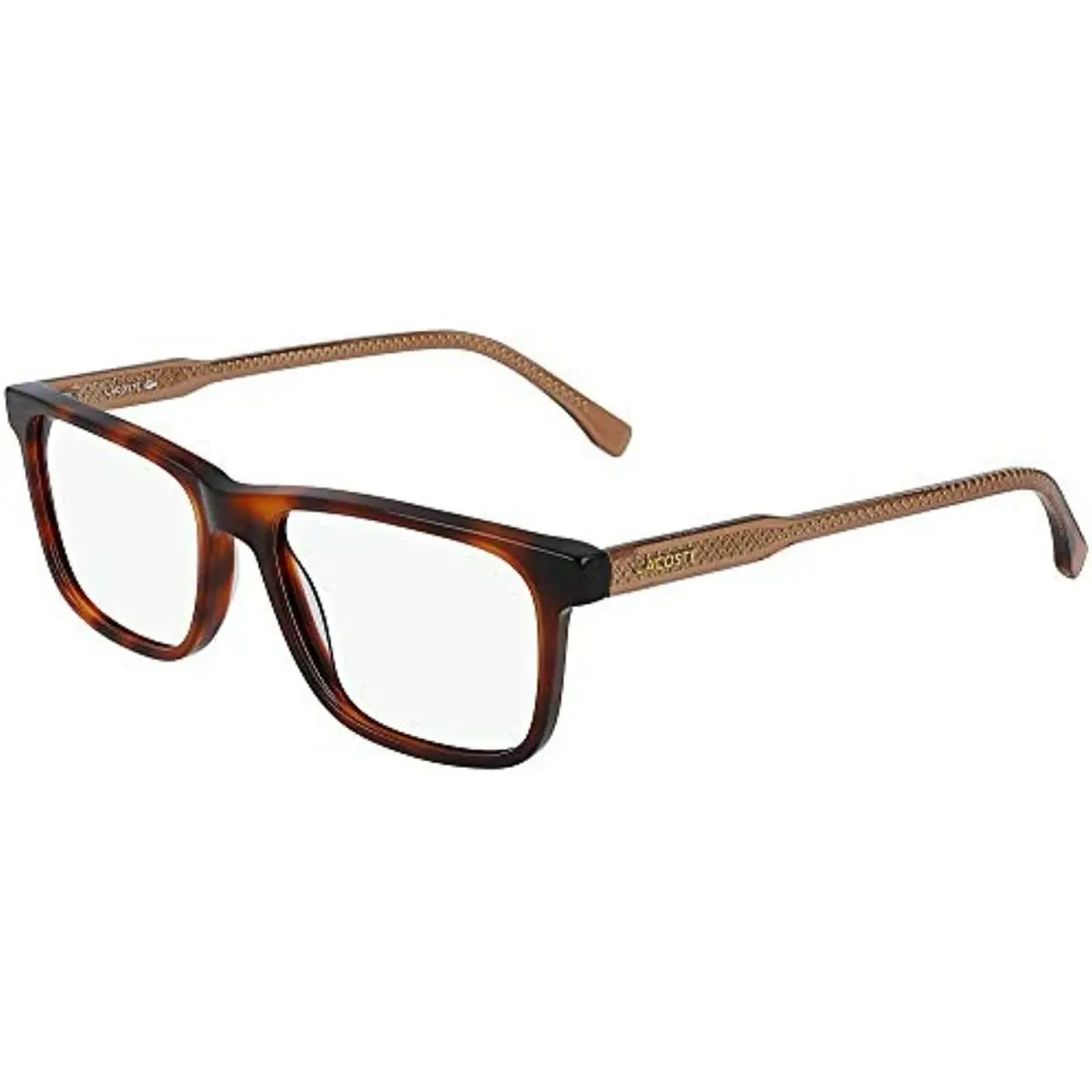 L2852 220 Red Havana Eyeglasses 55/16/145 by Lacoste