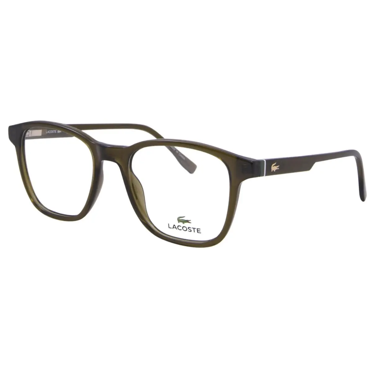 Lacoste L2949 275 Eyeglasses Men`s Transparent Khaki Full Rim 52mm