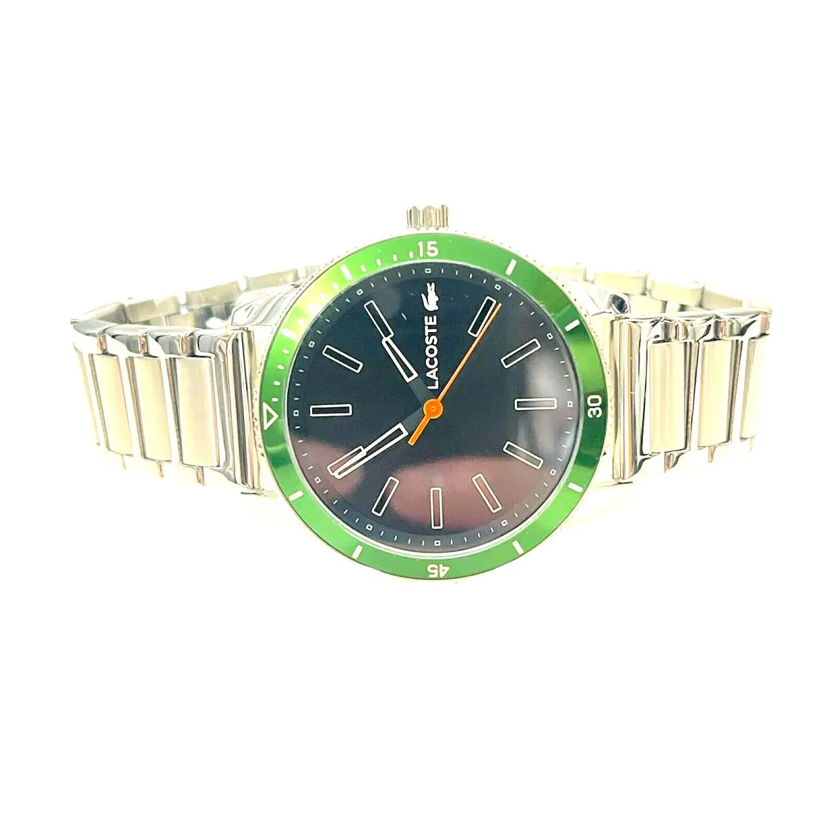 Men`s Watch Silver SS Bracelet Green Keywest 2011009 by Lacoste