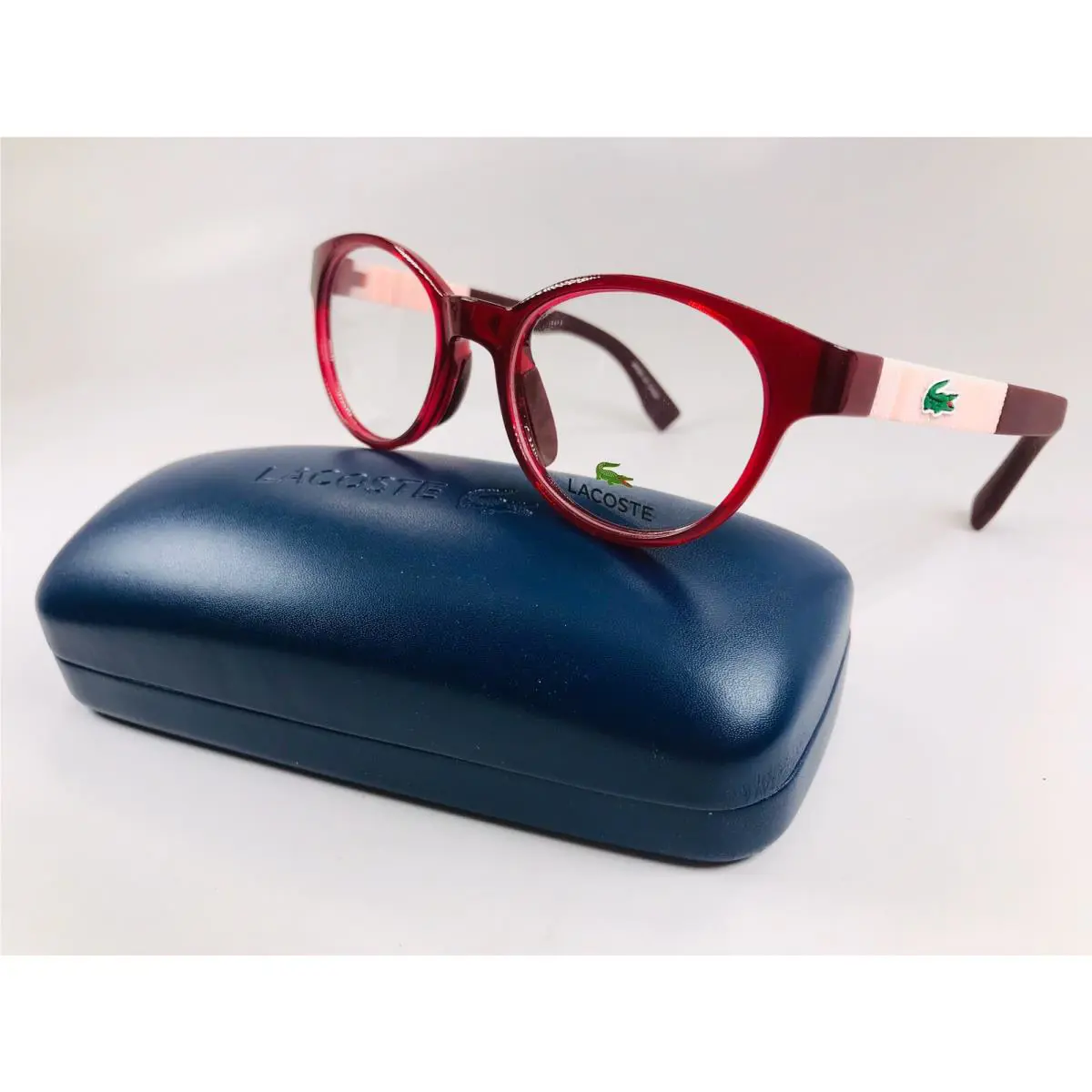 Kids Lacoste L3628 526 Cyclamen Pink Eyeglasses 46mm with Case