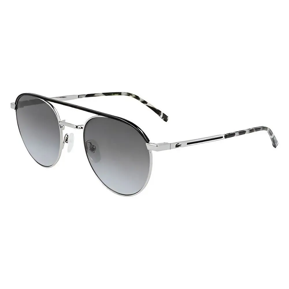 Lacoste Sunglasses - L228S 038 - Black Chrome / Gray Fade 52-21-140 - Frame: Silver, Lens: Gray