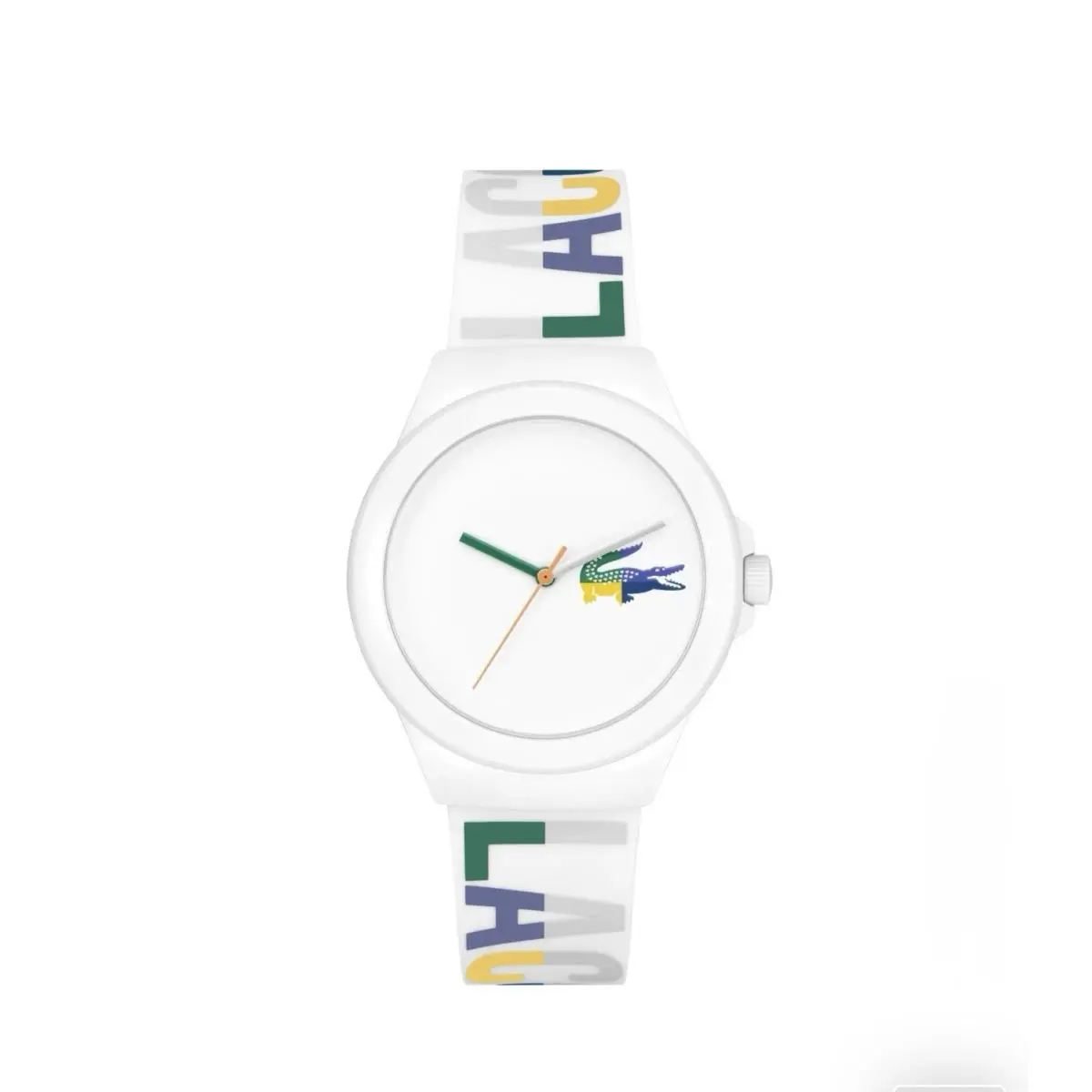Lacoste Neocroc 2001217 White Dial Multicolored Silicone Strap 38mm Women Watch
