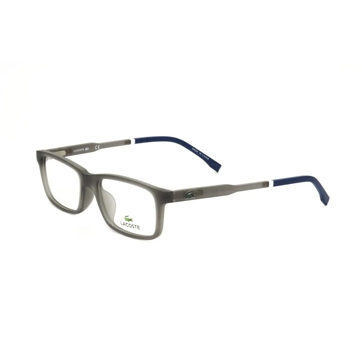 L3646 035 Eyeglasses Youth Kids Matte Grey Full Rim Rectangle Shape 49mm by Lacoste