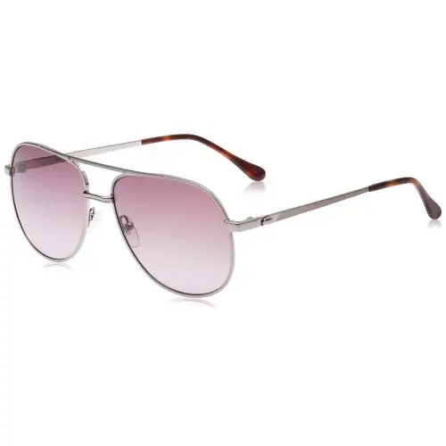 Lacoste L222S 035 Grey Aviator Sunglasses with Brown Lenses 60/16/140