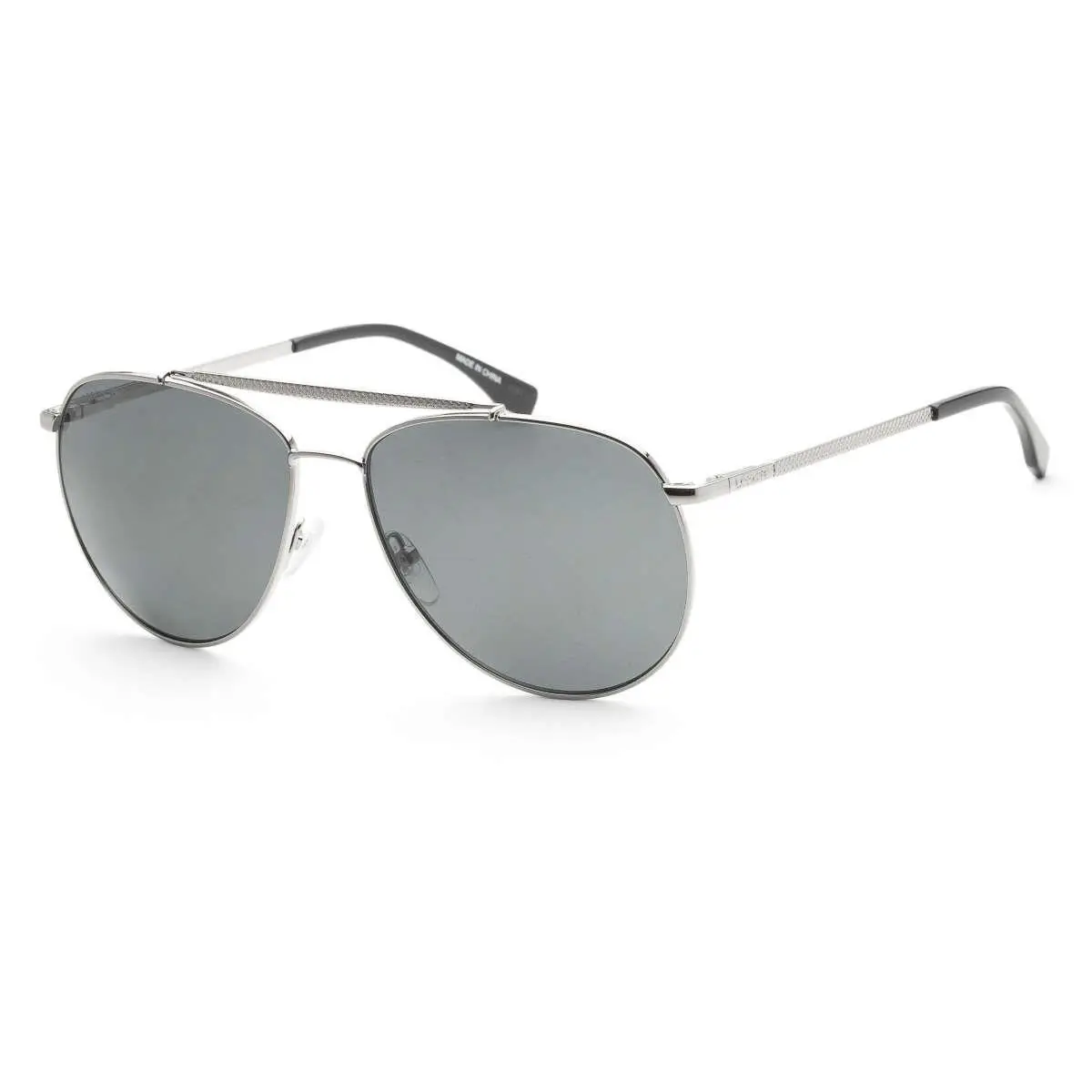 Polarized Grey Pilot Men`s Sunglasses L177SP 033 by Lacoste