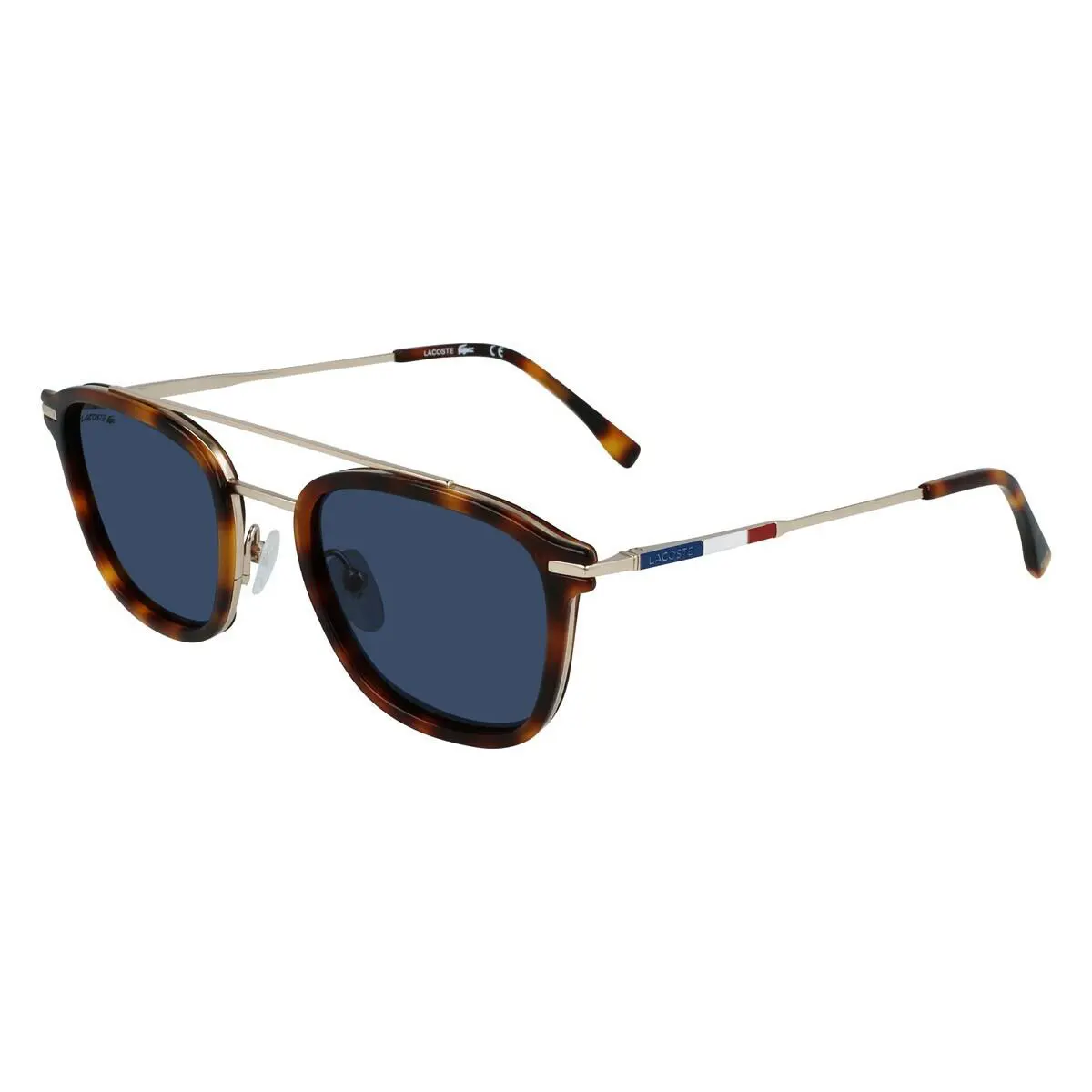 Lacoste L608SND 710 52MM Havana Blue Metal Bridge Unisex Sunglasses