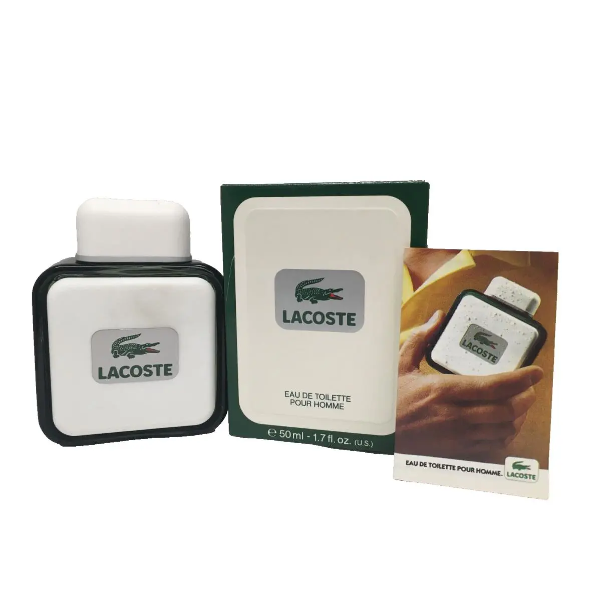 Vintage Lacoste Pour Homme Eau De Toilette Splash For Men 1.7 Oz