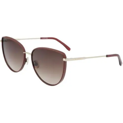 Lacoste L230S 604 Matte Burgundy Sunglasses with Brown Lenses