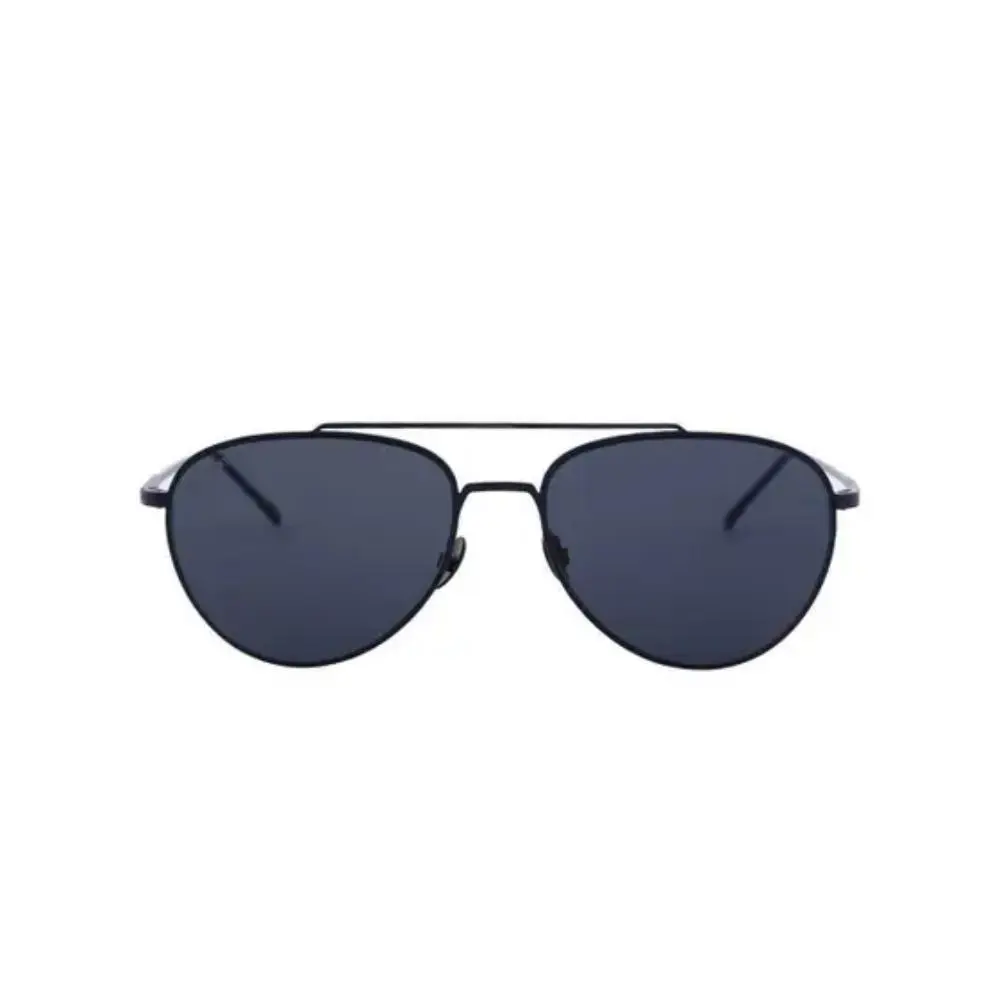 Lacoste Blue Pilot Unisex Sunglasses L195S 424 - Frame: Metal, Lens: Matte Blue