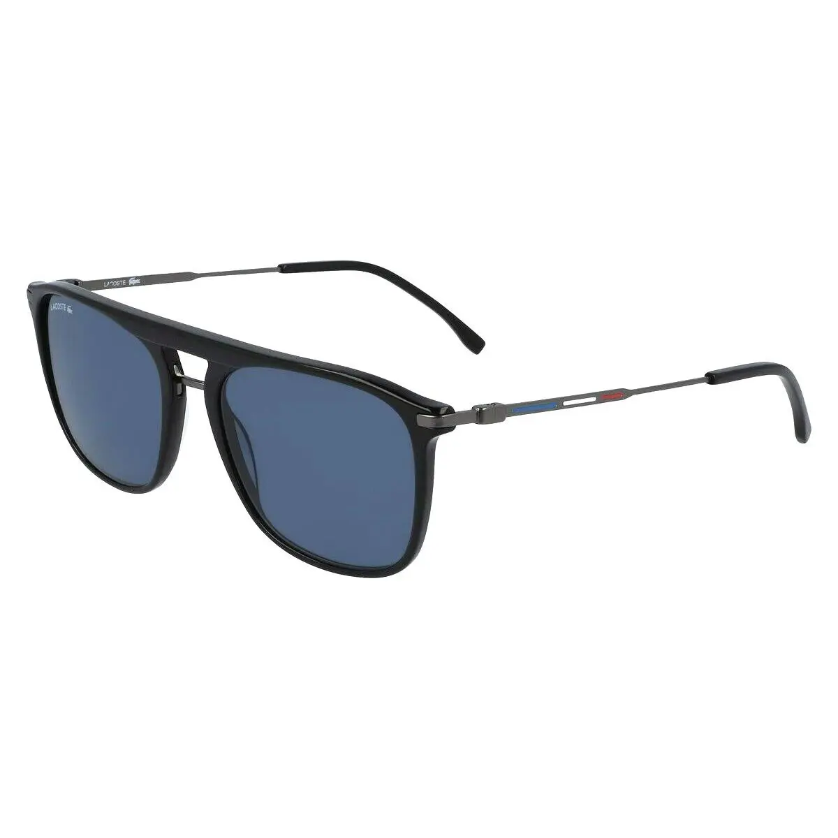 Lacoste L606SND 001 Black Blue Lens Unisex Sunglasses Novak Djokovic