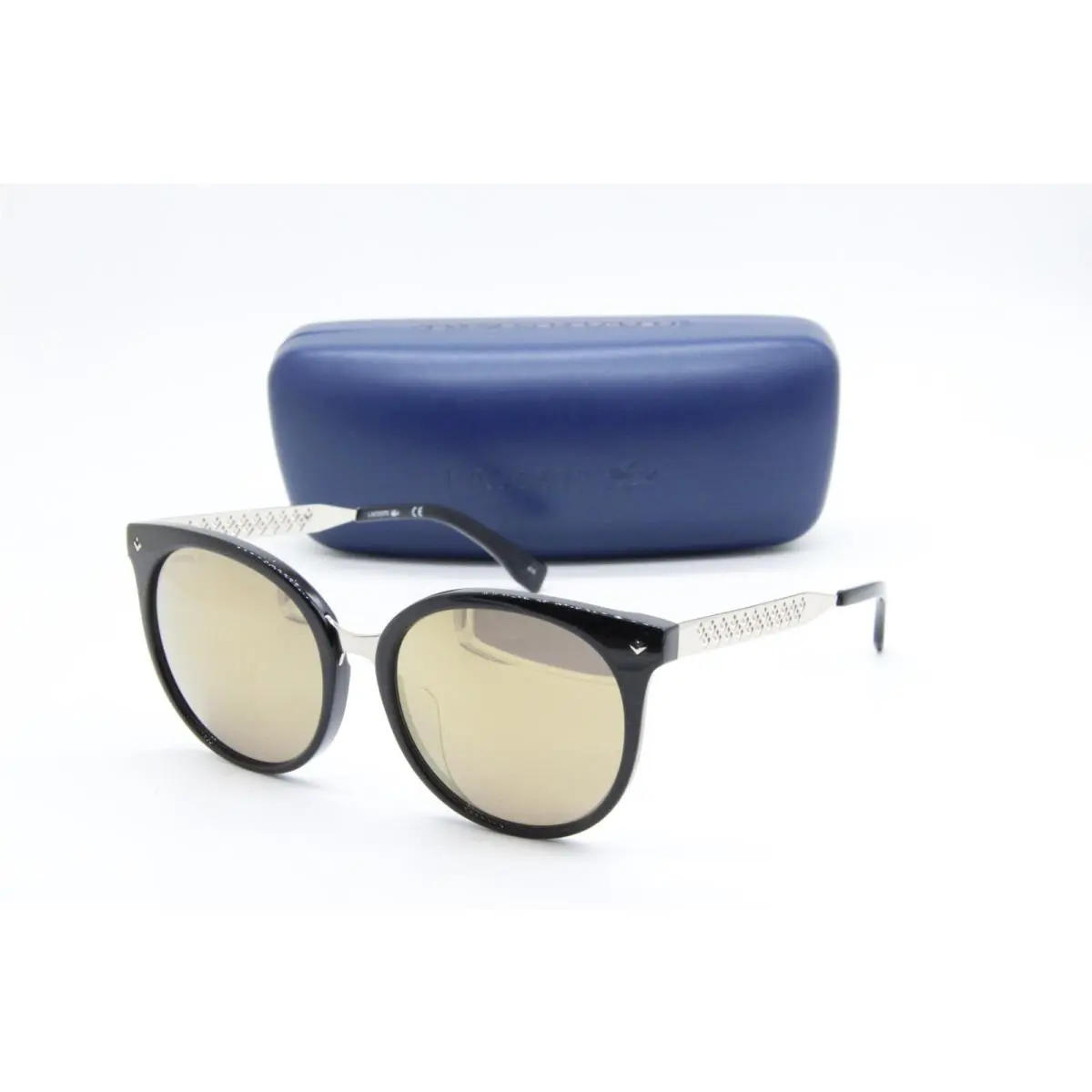 Lacoste L842SA 001 Black Gold Sunglasses W Case 55-17