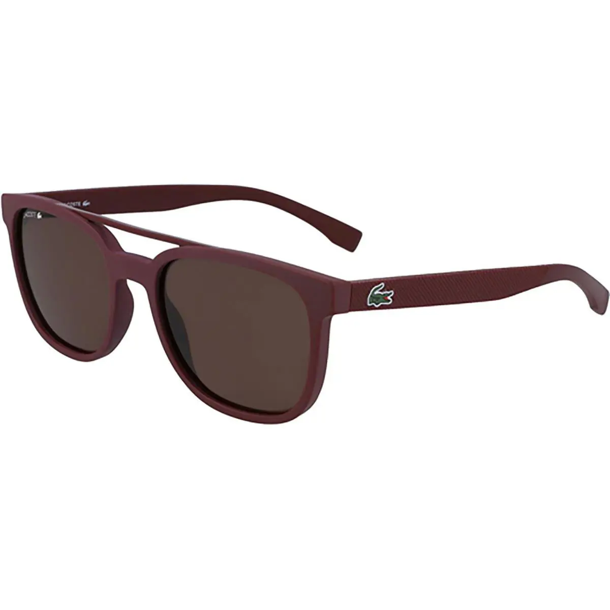 Lacoste Matte Burgundy Brow Bar Square Sunglass L883S 604