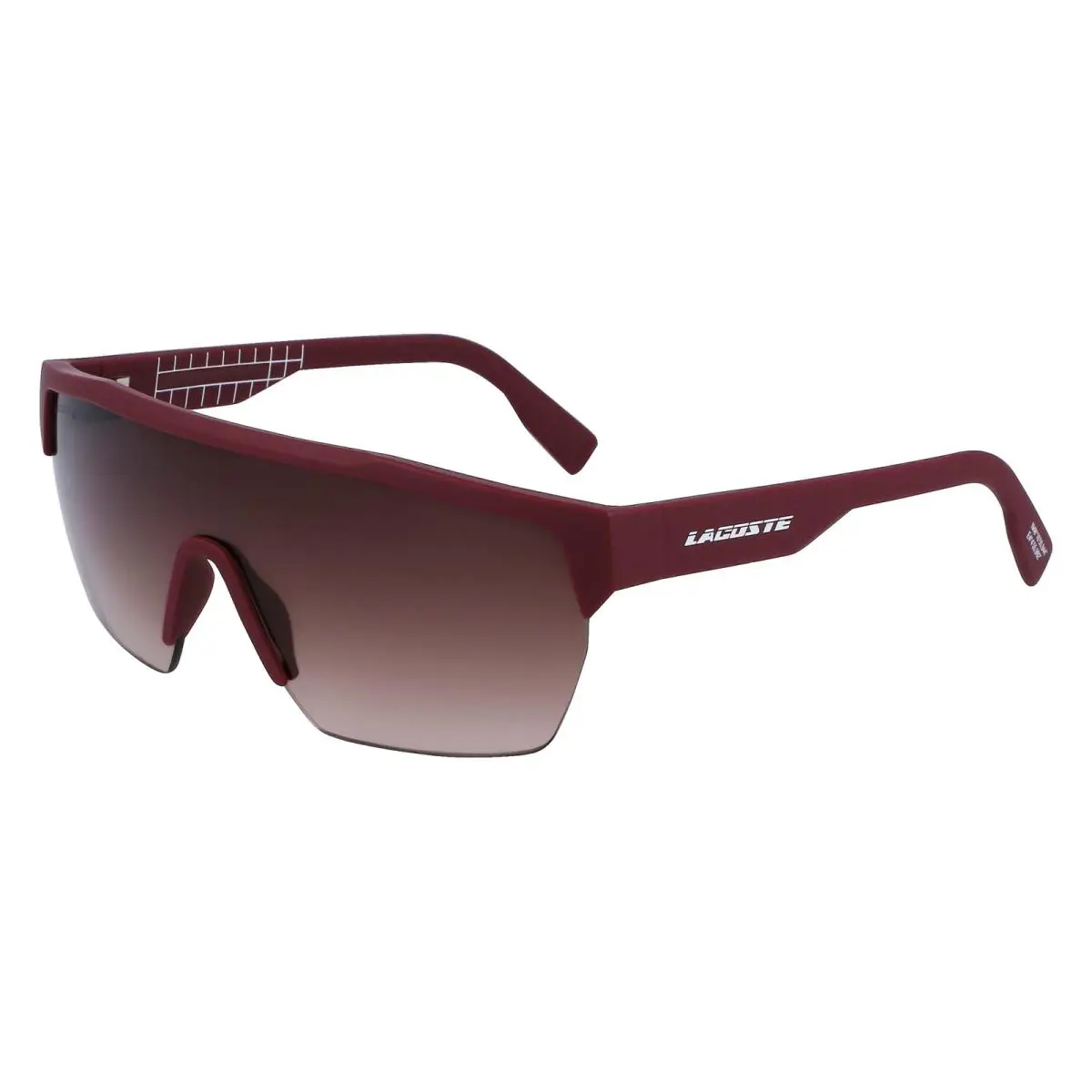 Lacoste Men`s L989S Rectangular Sunglasses Matte Dark Red One Size