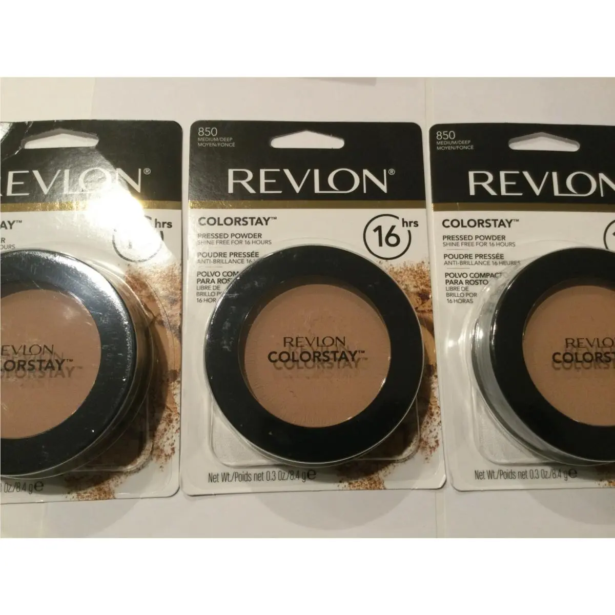 Lot OF 3 -  Colorstay Pressed Powder - You - and Sealed Medium /Deep #850 by Revlon