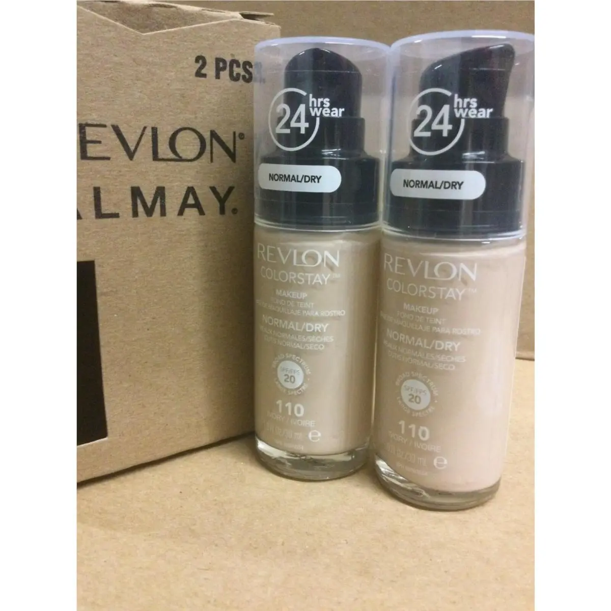 4 X  Colorstay Makeup Foundation Normal To Dry Skin You IVORY #110 by Revlon