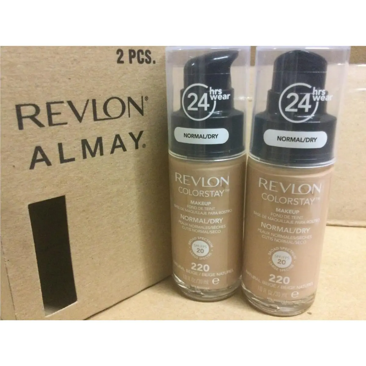 4 X  Colorstay Makeup Foundation Normal To Dry Skin You NATURAL BEIGE #220 by Revlon