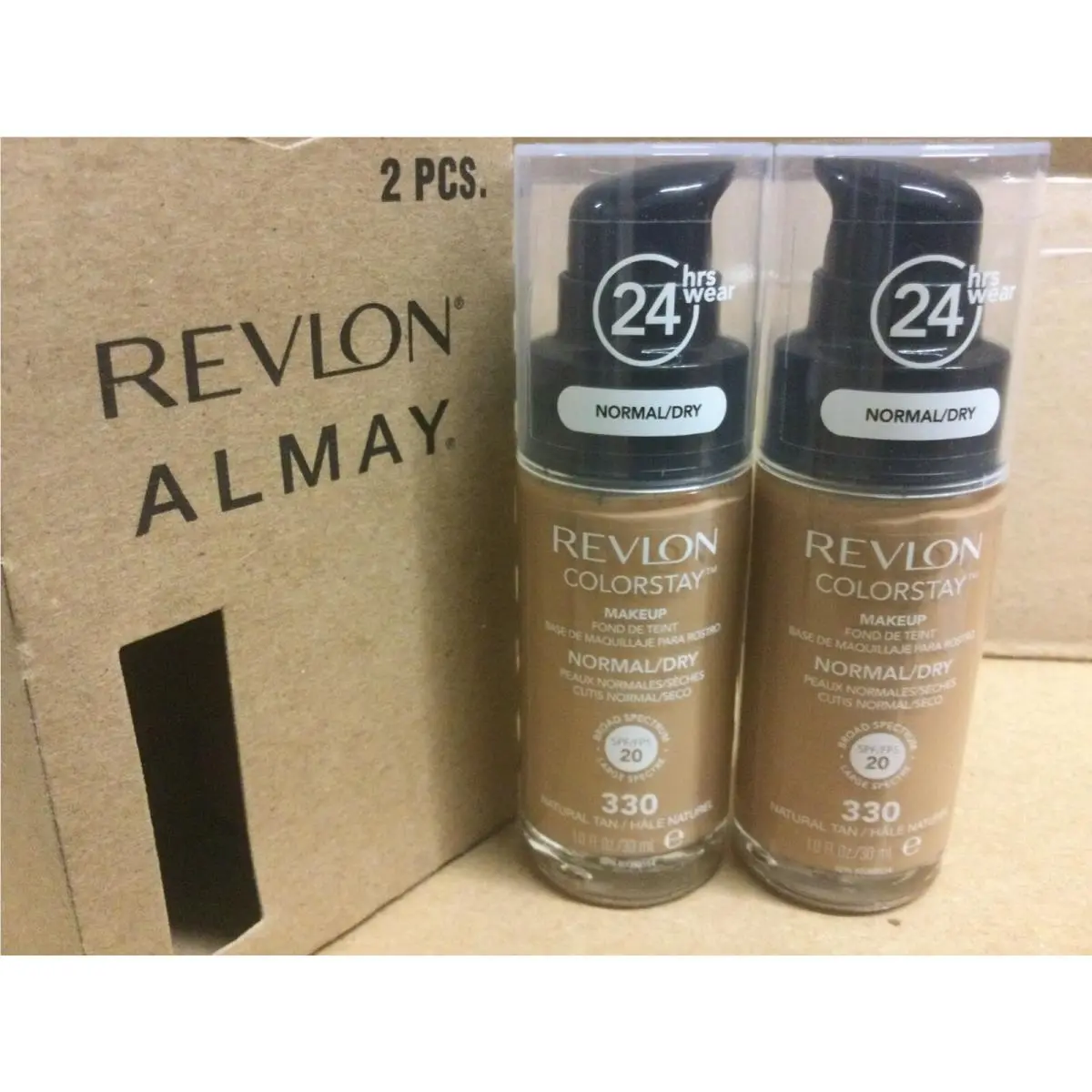 4 X  Colorstay Makeup Foundation Normal To Dry Skin You NATURAL TAN #330 by Revlon