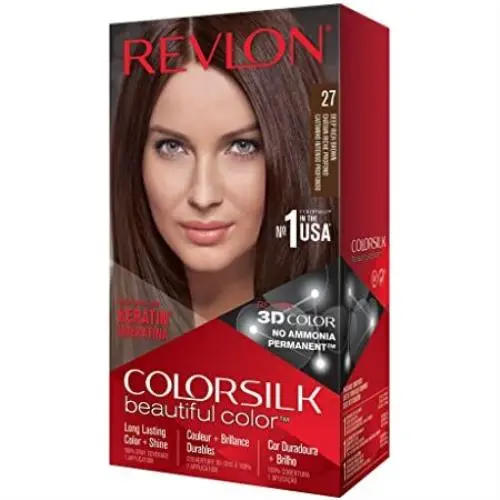 Colorsilk Permanent Hair Color Long-lasting Ammonia Free Pack of 12 27 DEEP RICH BROWN by Revlon