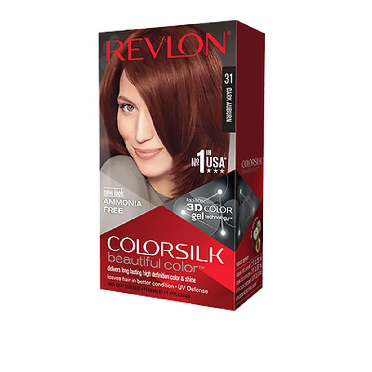 Colorsilk Permanent Hair Color Long-lasting Ammonia Free Pack of 12 31 DARK AUBURN by Revlon