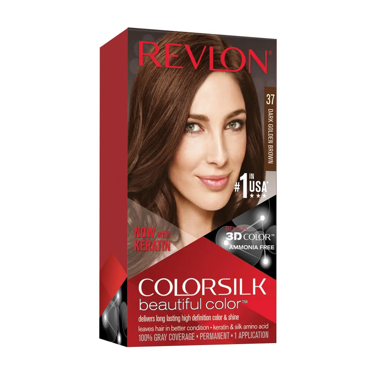 Colorsilk Permanent Hair Color Long-lasting Ammonia Free Pack of 12 37 CHOCOLATE BROWN by Revlon